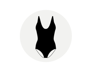 unwired unpadded bathing suit shape illustration