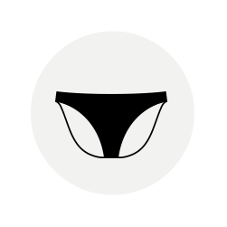 Bikini brief 2 cm shape illustration