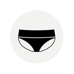 fold down bikini brief shape illustration