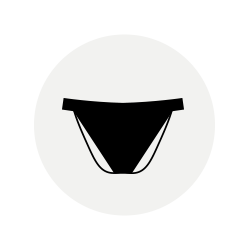 Tanga brief shape illustration
