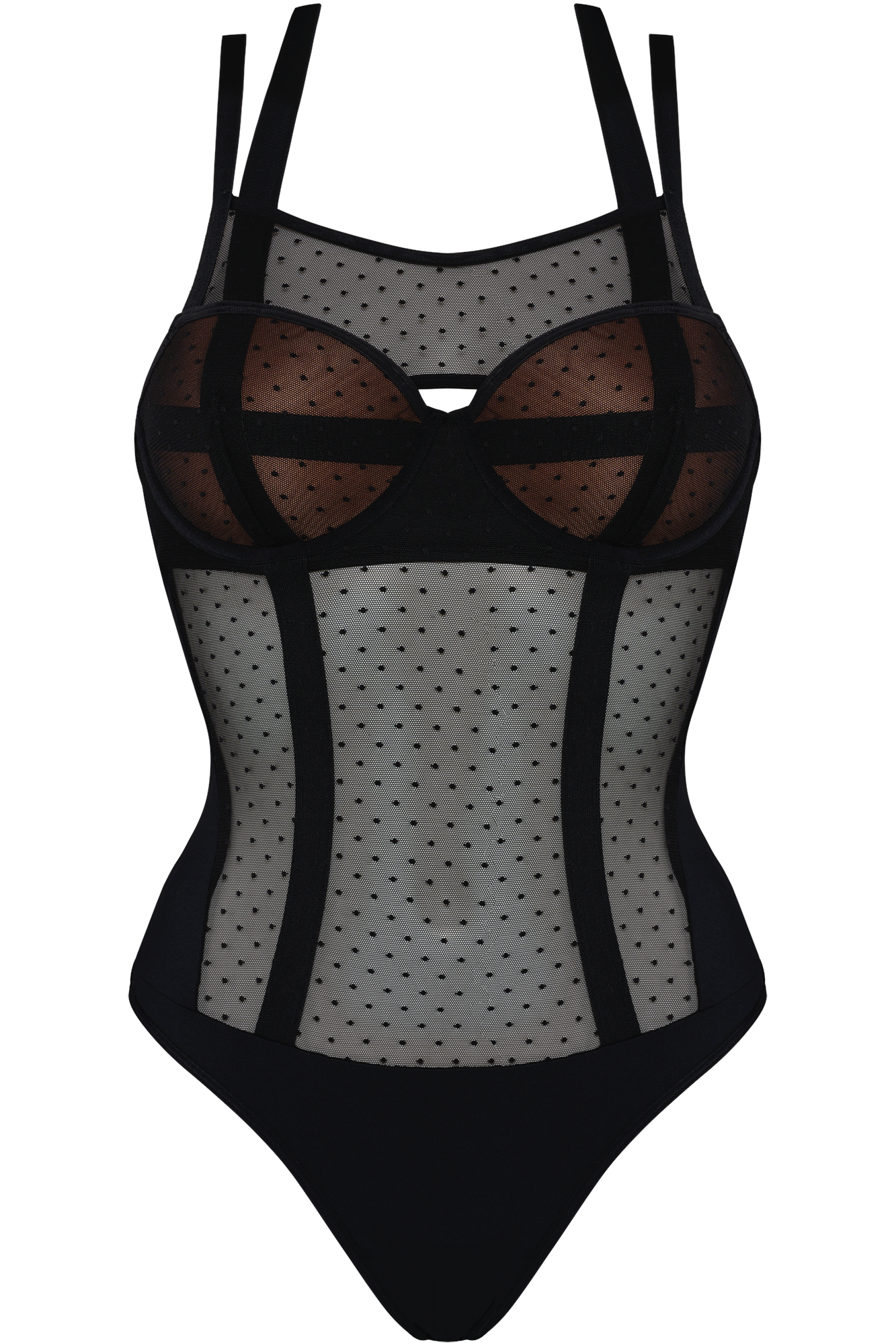 #color_sheer black polka dot