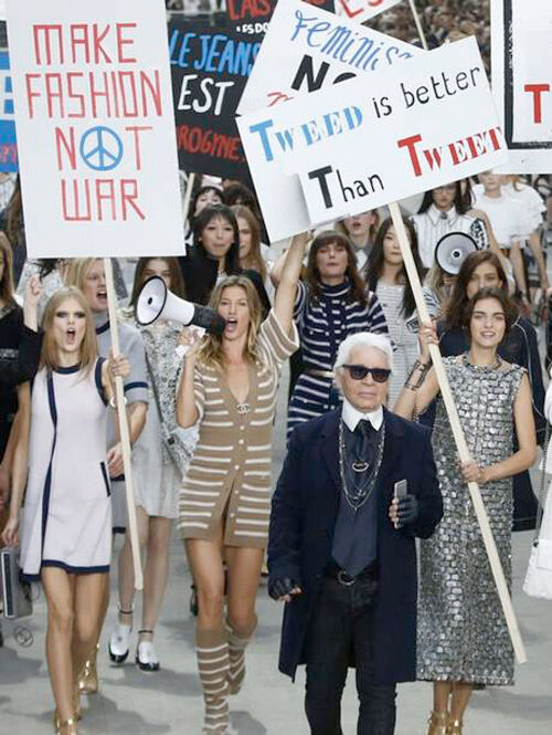 Karl Lagerfeld hits out at critics of his feminist rally Womenswear