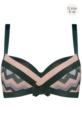 Courage soutien-gorge balconnet plongeant | wired padded retro chic - 85B