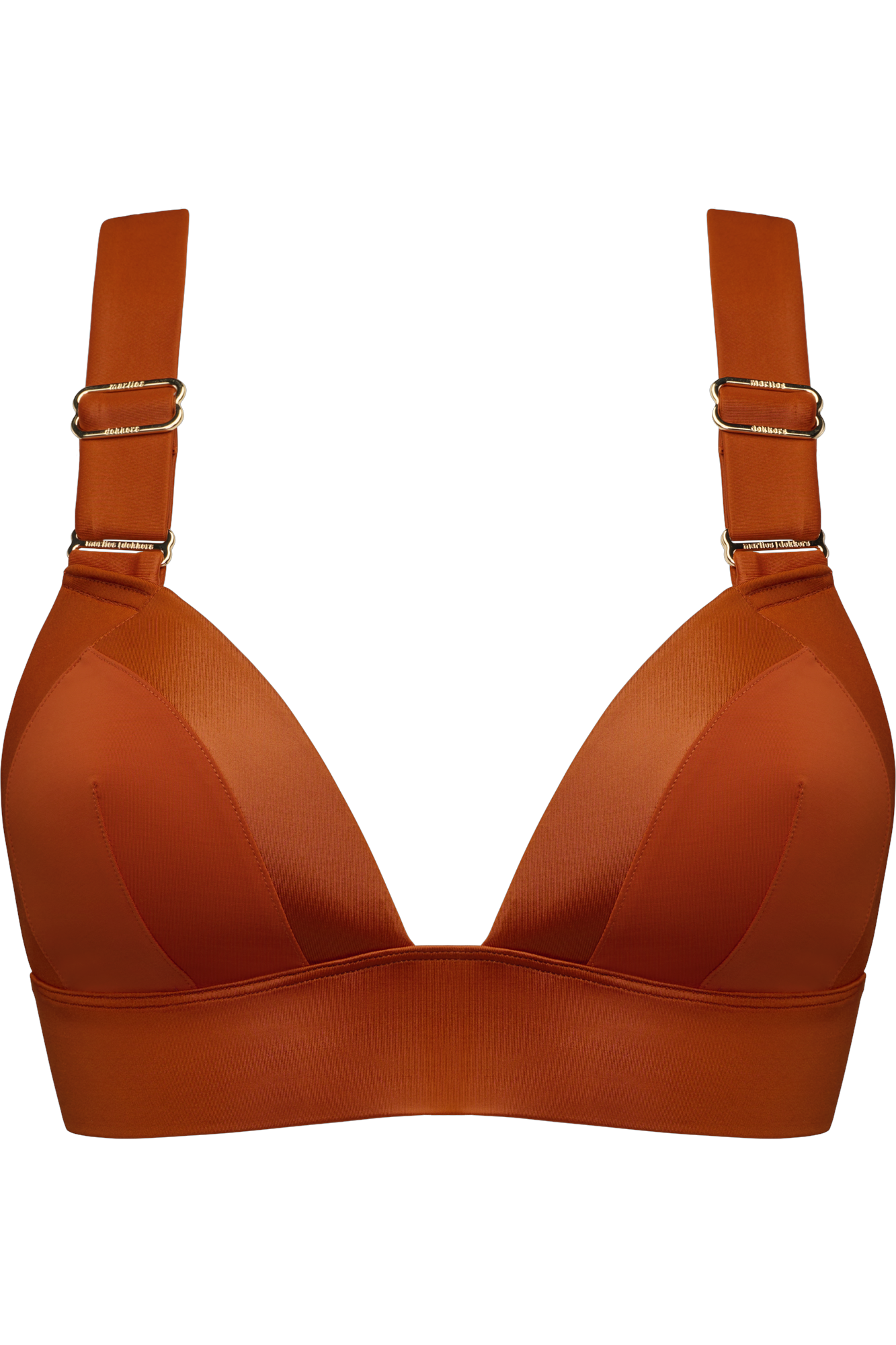 Marlies Dekkers cache coeur bralette bikini top unwired padded burnt orange