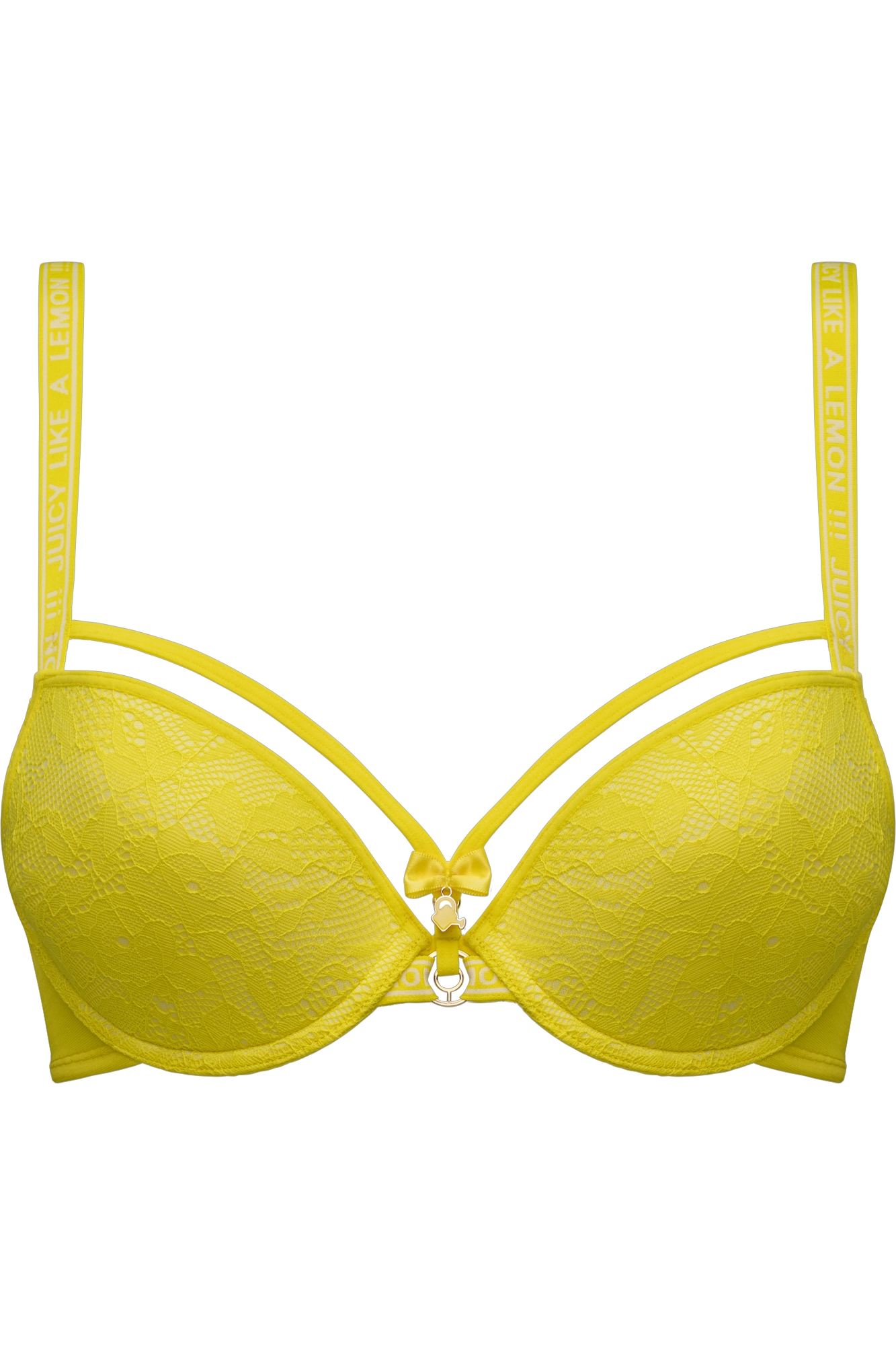 Marlies Dekkers space odyssey push up bh wired padded citrus yellow lace
