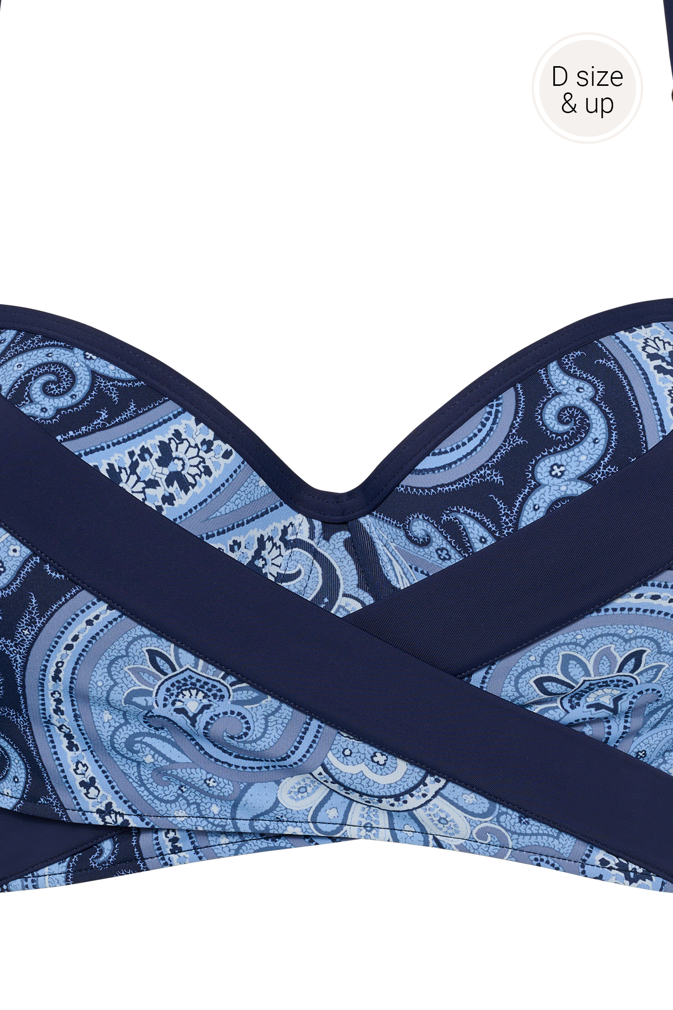 Marlies Dekkers cache coeur plunge balconette bikini top wired padded paisley print