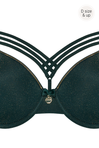 Buy Victoria's Secret Enamel Blue Lace Shine Strap Plunge Push Up Bra from  Next Luxembourg