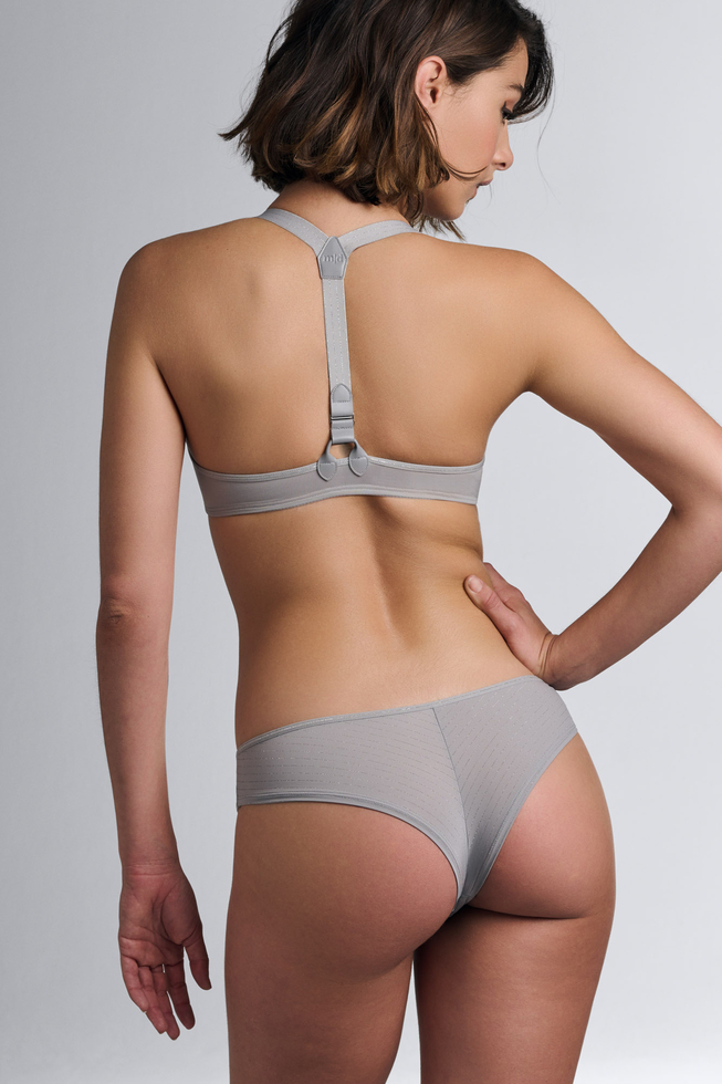 Gloria push up bra in grey and silver