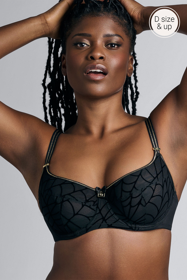 Full bust organic bralette with lace in black- Eco intimates – Eco Intimates