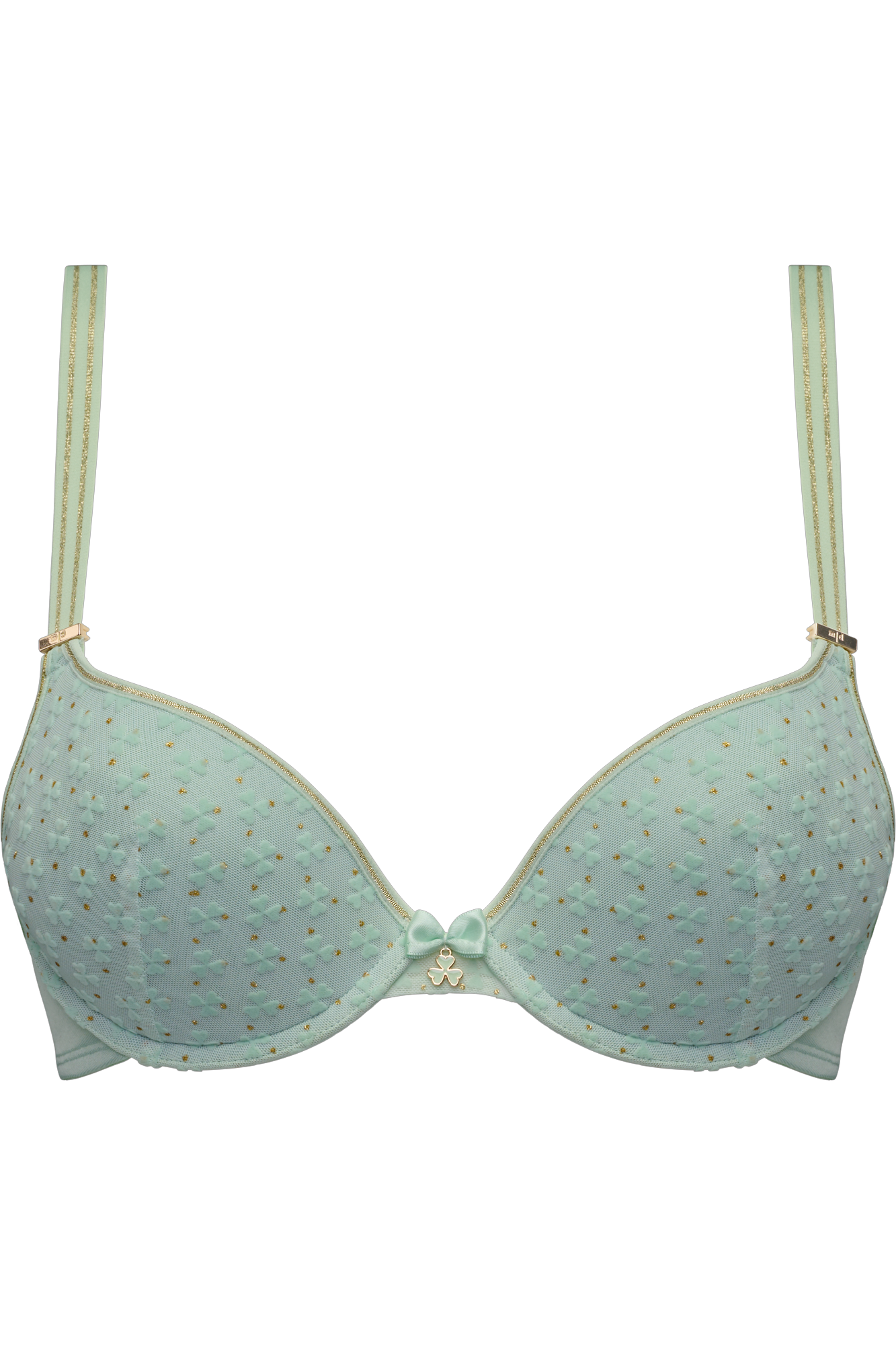 Marlies Dekkers lucky clover push up bh wired padded green clover and gold
