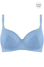 petit point semi padded plunge balcony bra