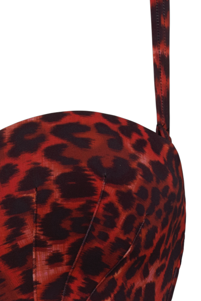 panthera strapless bikini top