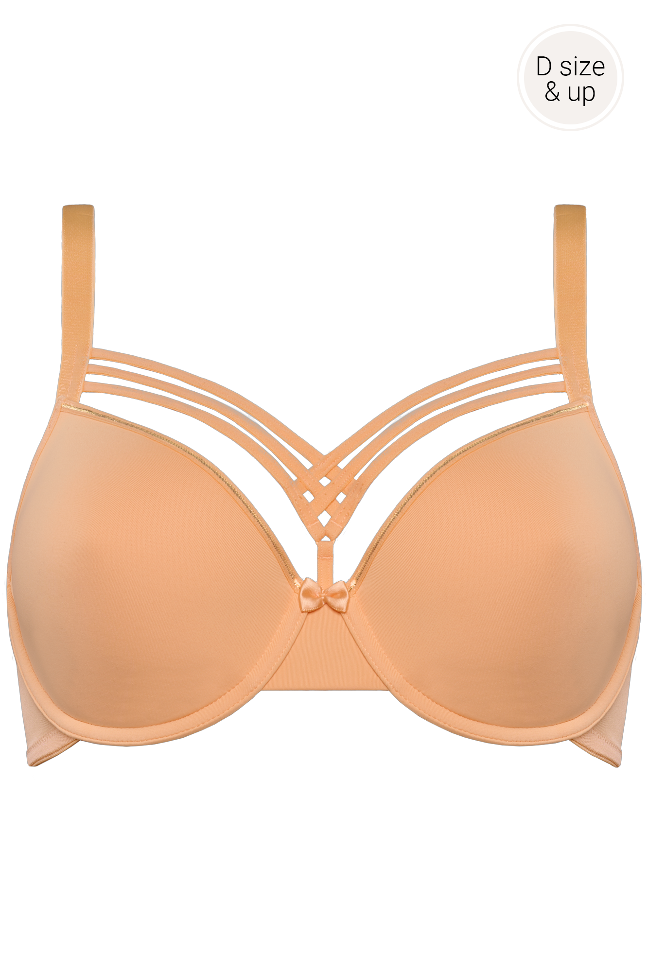 Marlies Dekkers dame de paris plunge bh wired padded apricot and gold
