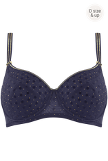 petit point semi padded plunge balcony bra