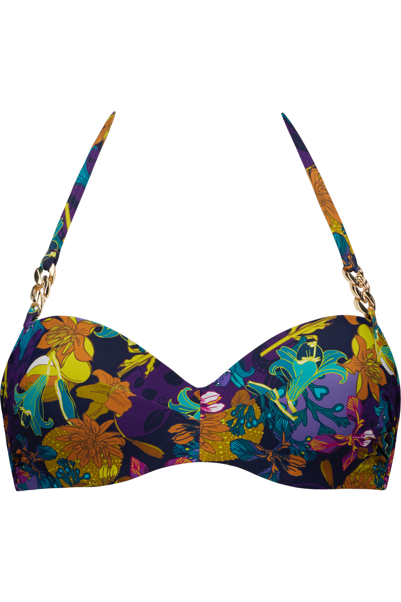 Marlies Dekkers acapulco plunge balconette bikini top wired padded petunia purple
