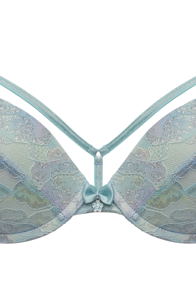 mariposapush up bra | sparkling iridescent aqua