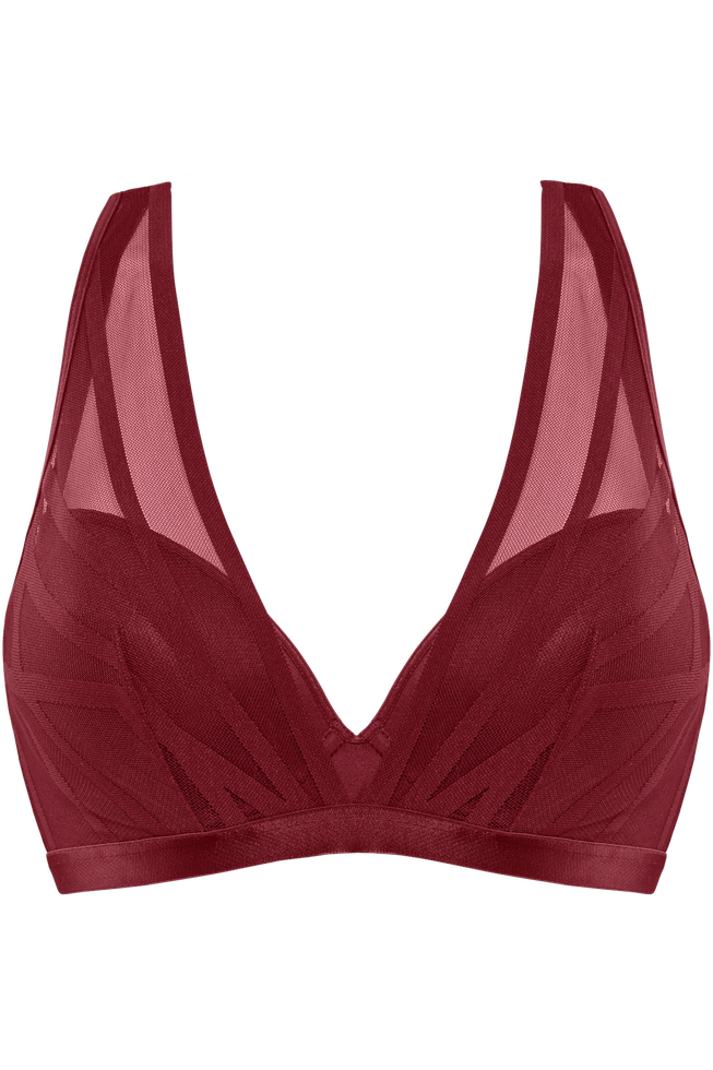 the illusionistpush up bra | cabernet red
