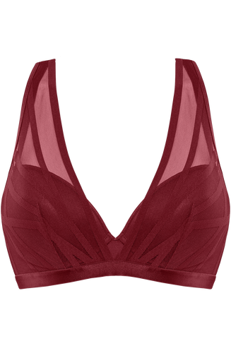 the illusionist push up bh | wired padded cabernet red