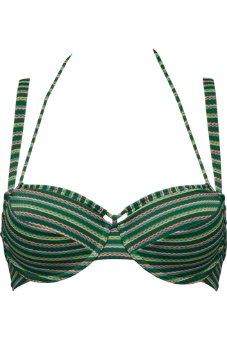 holi vintage plunge balconette bikini top | wired padded botanical garden