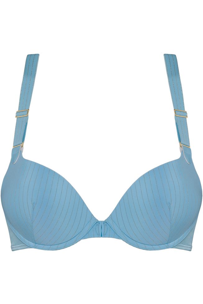 Gloria airy blue and gold lingerie set