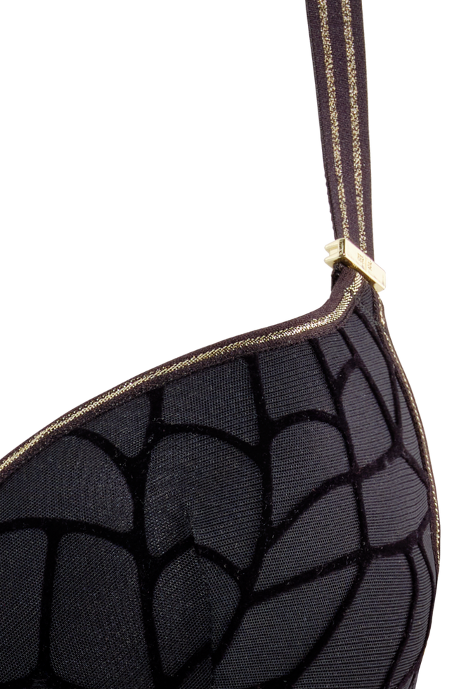the adventuresspush up bra | black gold lurex