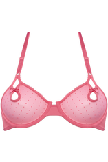peekaboo unpadded plunge balcony bra