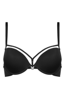 This padded push up bra ensures your breasts garner the attention they deserve. Padding gives you extra support whilst small cushions and closely fitted wires give you a dazzlingly deep cleavage. Choose this shape for a very sexy décolleté.