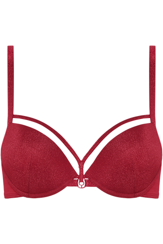 space odyssey push-up soutien-gorge | wired padded sparkling red - 85E