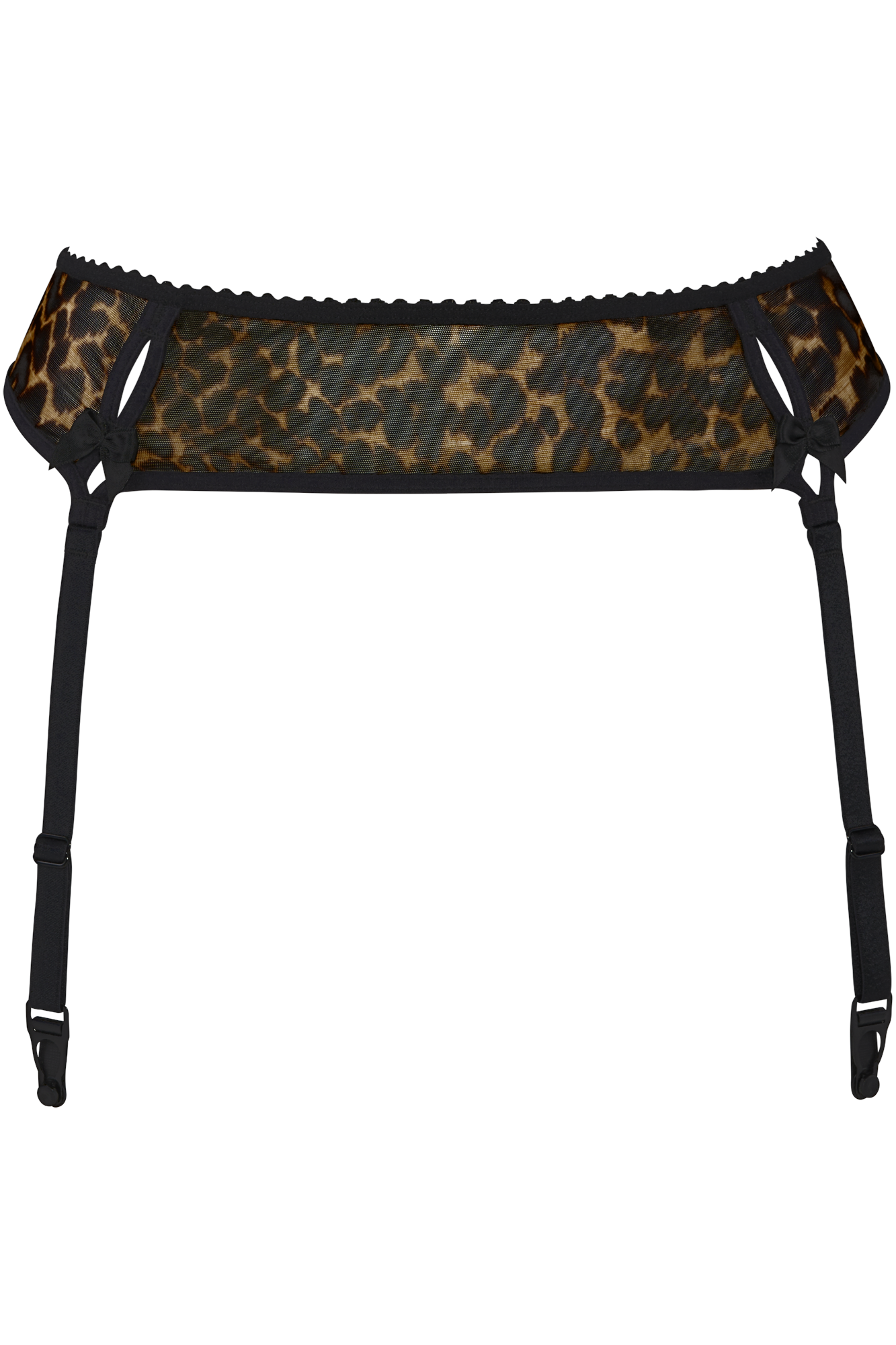 peekaboo					suspender garter belt						| leopard print