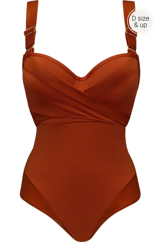 cache coeur plunge balconette badpak | wired padded burnt orange
