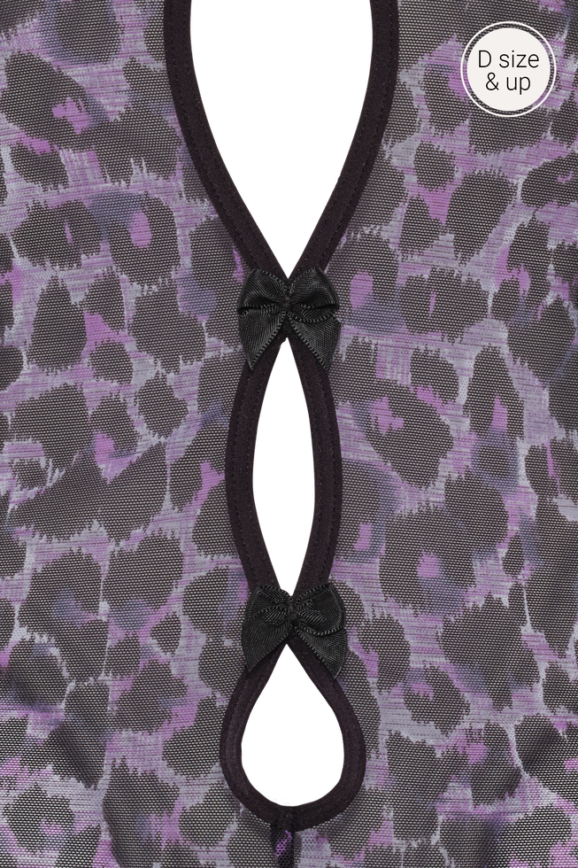 peekaboo4 cm thong | black purple leopard