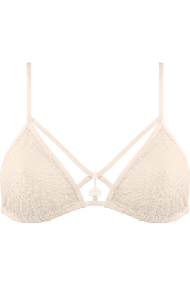 white key triangle bra