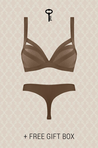 push up bra + butterfly thong