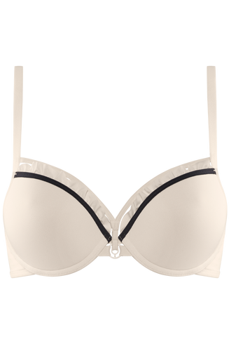 space odyssey push-up soutien-gorge | wired padded ivory and black - 85D