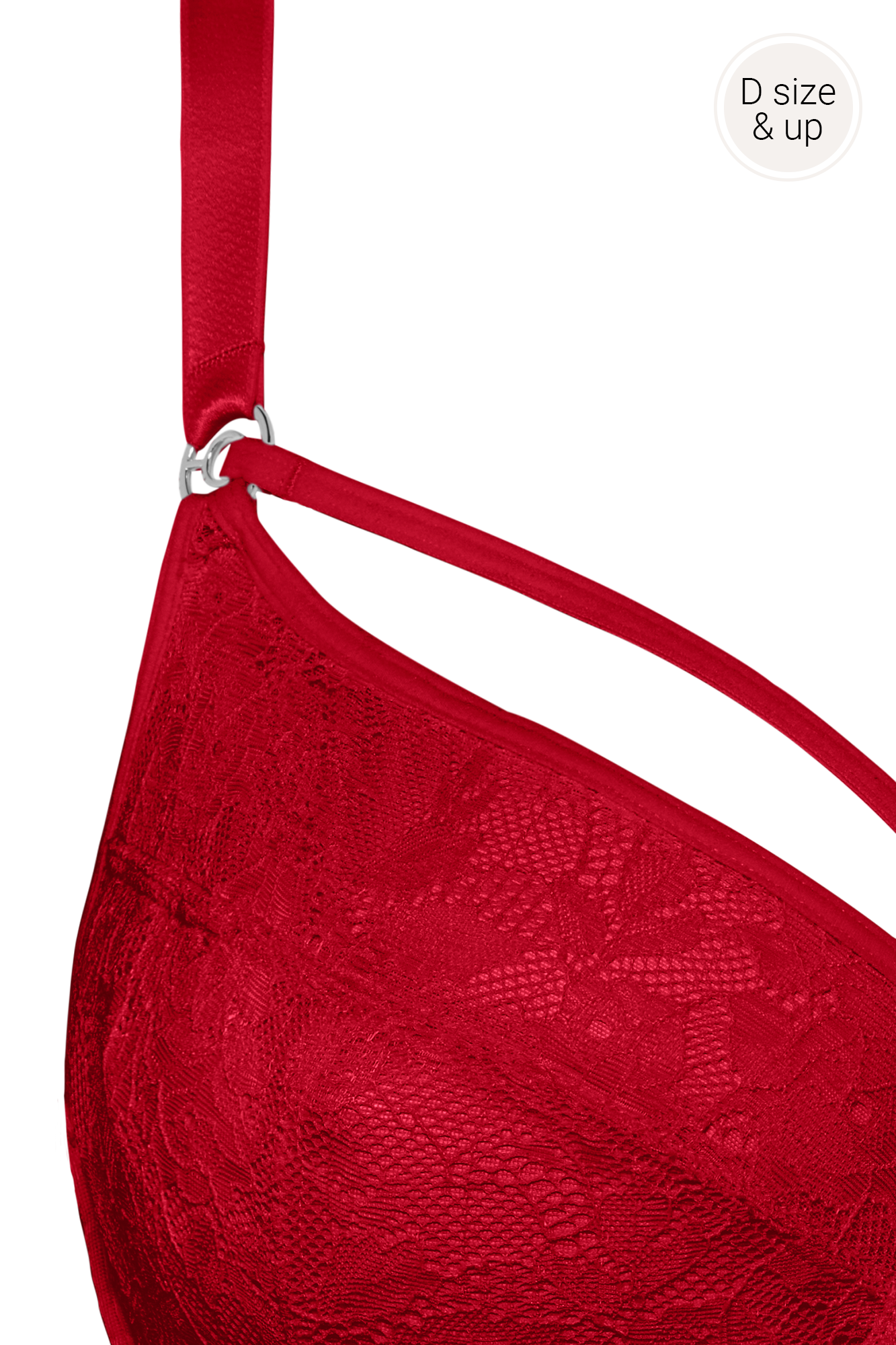 Marlies Dekkers space odyssey niet-voorgevormde balconette bh wired unpadded red lace