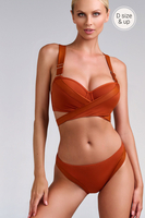 plunge balcony bikini top + high waist bikini briefs