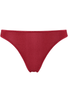 Go for a sleek, unique look with the Sparkling  dazzling red Mesh thong. The shimmering fabric feels incredibly soft on your skin with  red glittery piping as a finishing touch. Your hips and buttons are partially covered. Add sparkle to your curves with this cheerful colored thong.