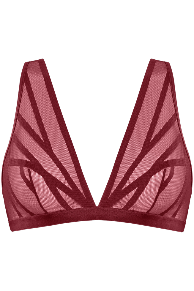 the illusionistbralette | cabernet red