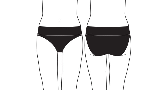 what are fold down bikini briefs