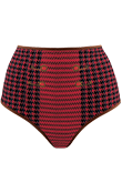 arasaid red pied de poule high waist briefs