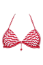recife red navy unwired padded triangle bikinitop 2733