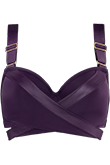 cache coeur deep purple plunge balcony bikinitop