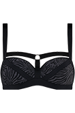 wing power black and grey balcony bra