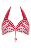 recife red navy wired padded plunge bikinitop 2731 