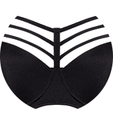 Signature leading strings black bra