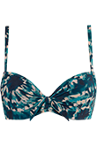 lotus blue and green dye push up bikinitop