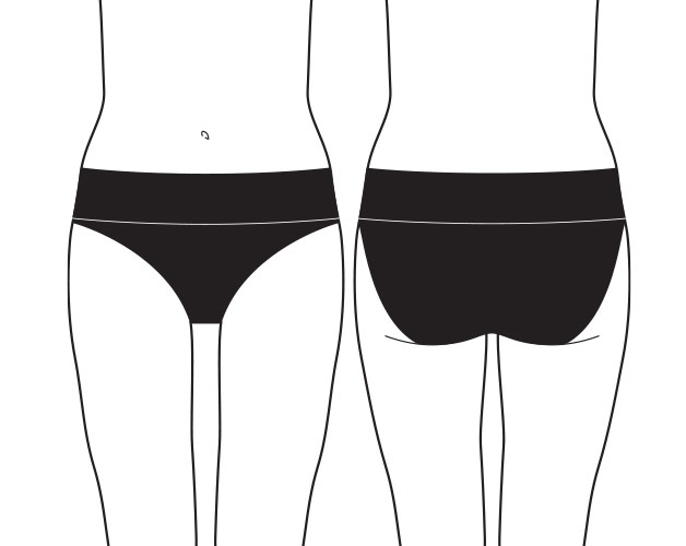 what are fold down bikini briefs