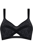 wing power black and grey bralette