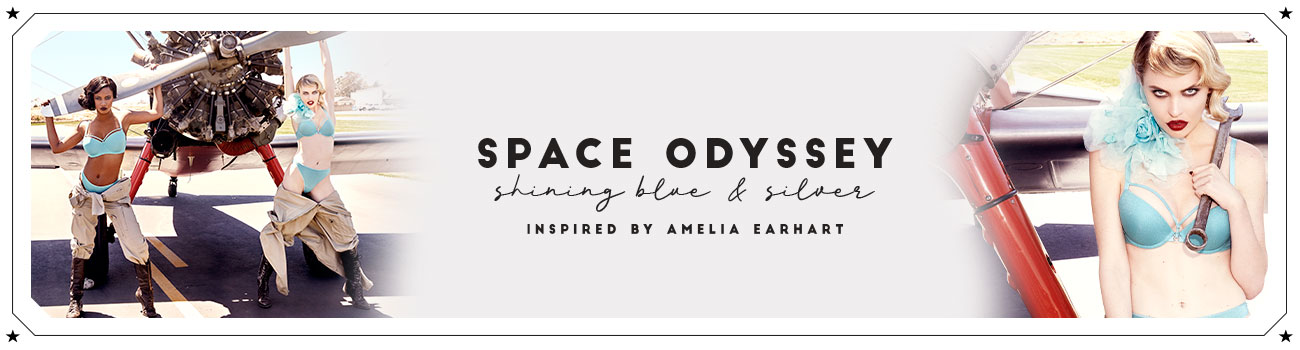 SS20 collection Space Odyssey shining blue and silver header banner