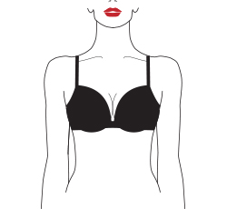 wired padded demi bra